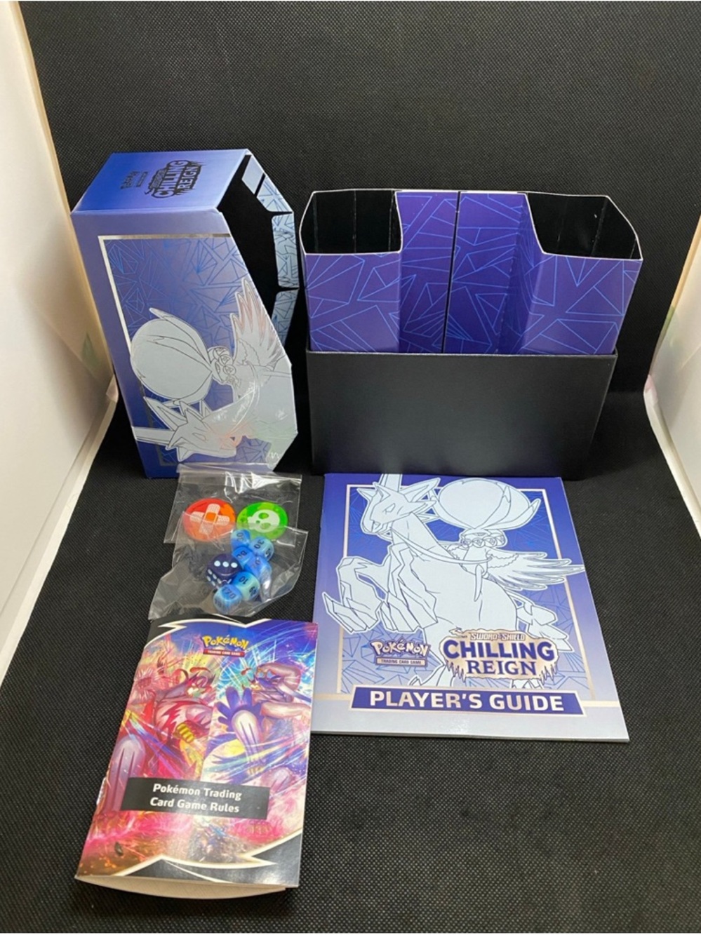 EMPTY Chilling Reign Elite Trainer Box ETB dice markers rulebook player’s guide